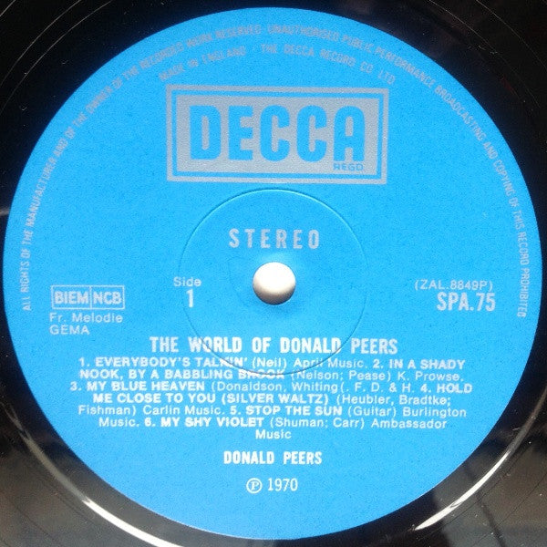 Donald Peers : The World Of Donald Peers (LP, Comp)