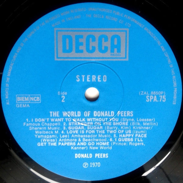 Donald Peers : The World Of Donald Peers (LP, Comp)