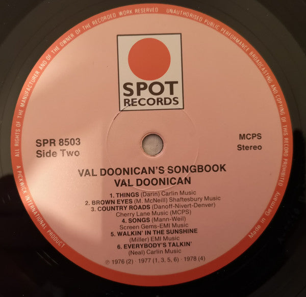 Val Doonican : The Val Doonican Songbook (LP, Comp)