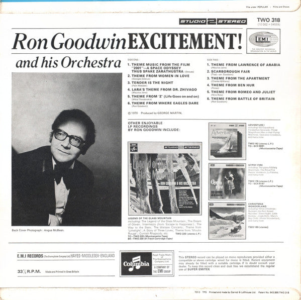 Ron Goodwin And His Orchestra : Excitement! (LP)
