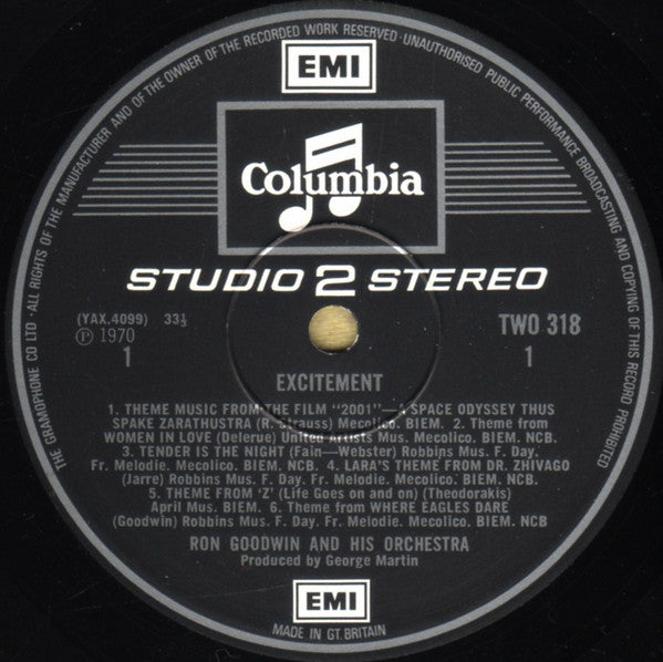 Ron Goodwin And His Orchestra : Excitement! (LP)