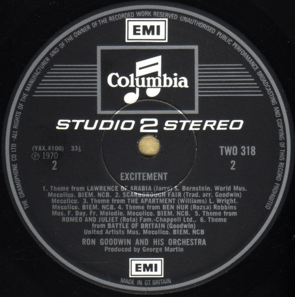 Ron Goodwin And His Orchestra : Excitement! (LP)