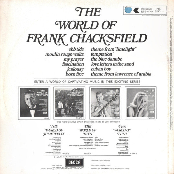 Frank Chacksfield : The World Of Frank Chacksfield (LP, Comp)