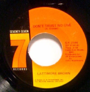 Lattimore Brown : Bless Your Heart / Don't Trust No One (7", Single)
