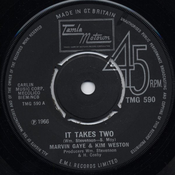 Marvin Gaye & Kim Weston : It Takes Two (7", Single, RE, Kno)
