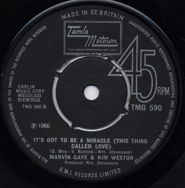 Marvin Gaye & Kim Weston : It Takes Two (7", Single, RE, Kno)