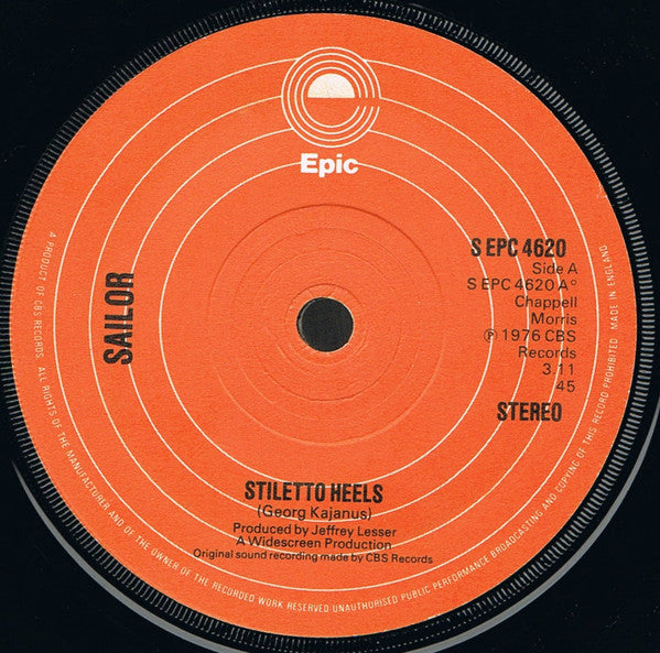 Sailor : Stiletto Heels (7", Single, Sol)