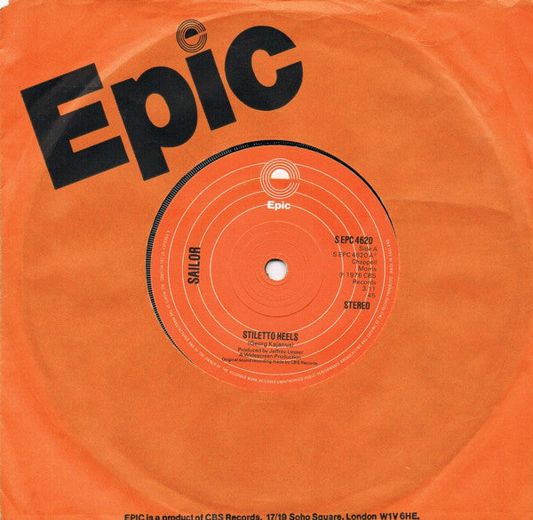 Sailor : Stiletto Heels (7", Single, Sol)