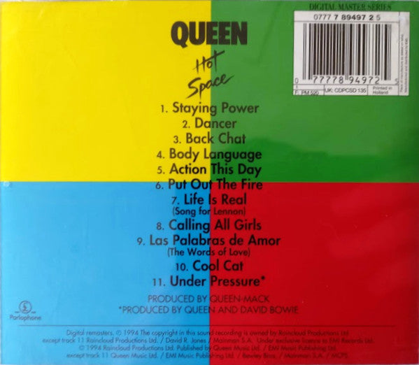 Queen : Hot Space (CD, Album, RE, RM)