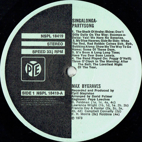 Max Bygraves : Singalongaparty Song (LP)