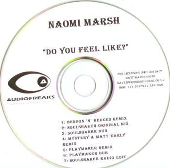 Naomi Marsh : Do You Feel Like? (CDr, Promo)