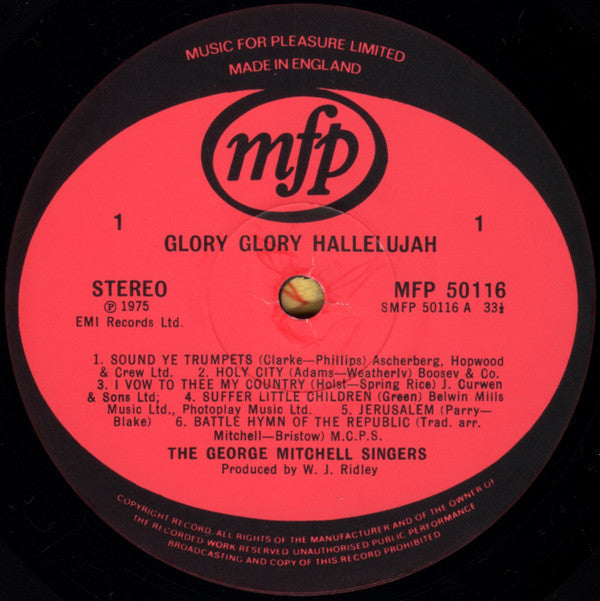 The George Mitchell Singers : Glory Glory Hallelujah (LP)