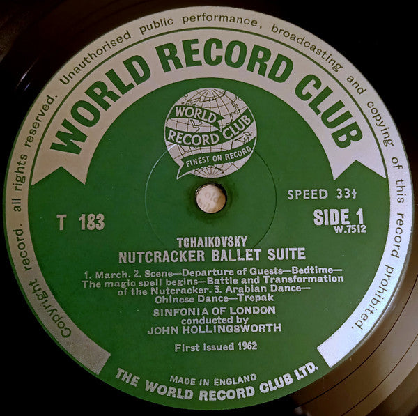 Pyotr Ilyich Tchaikovsky, Sinfonia Of London Conducted By John Hollingsworth : Nutcracker Suite (LP, Album, Mono, Club)