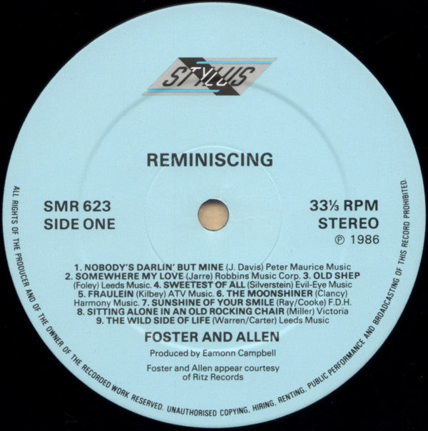 Foster & Allen : Reminiscing... (LP, Album, CBS)