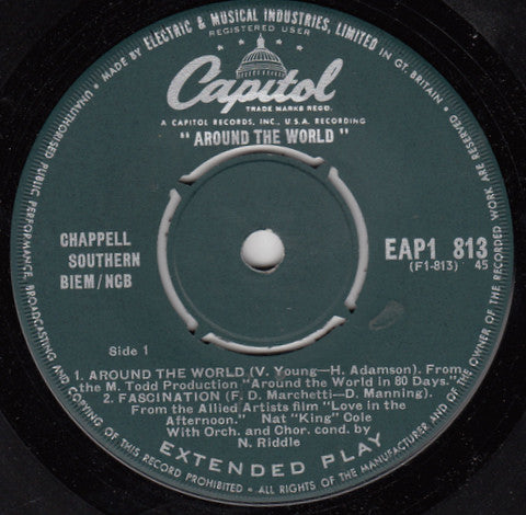 Nat King Cole With Nelson Riddle : Around The World (7", EP)