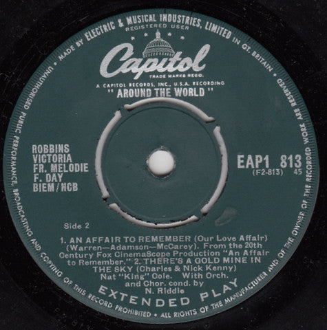 Nat King Cole With Nelson Riddle : Around The World (7", EP)