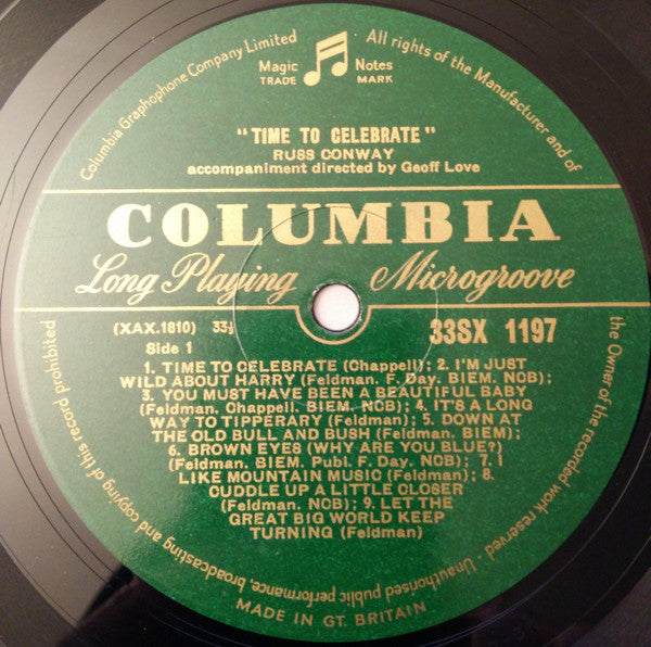 Russ Conway : Time To Celebrate (LP, Album, RE)