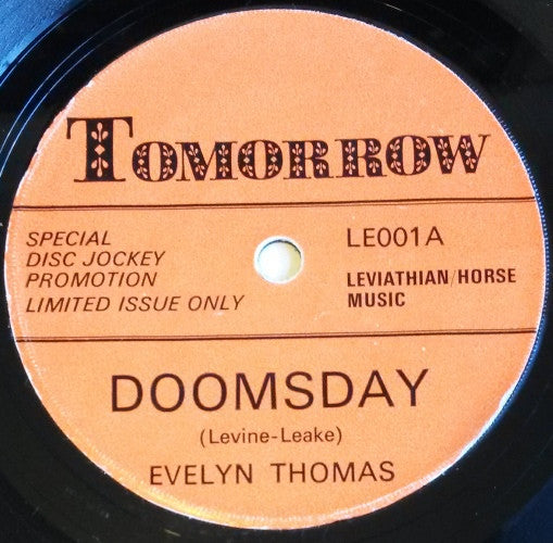 Evelyn Thomas : Doomsday (7", Single, Promo)