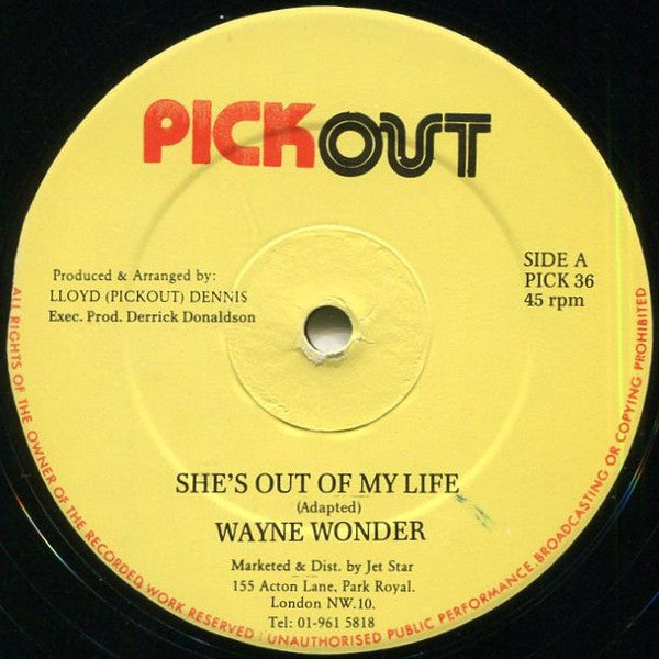 Wayne Wonder / Steve Knight (8) : She's Out Of My Life / Sharing The Night (12")