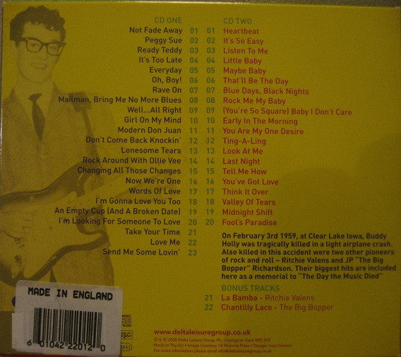 Buddy Holly & Ritchie Valens & Big Bopper : Heartbeats - The Original Recordings (2xCD, Comp)