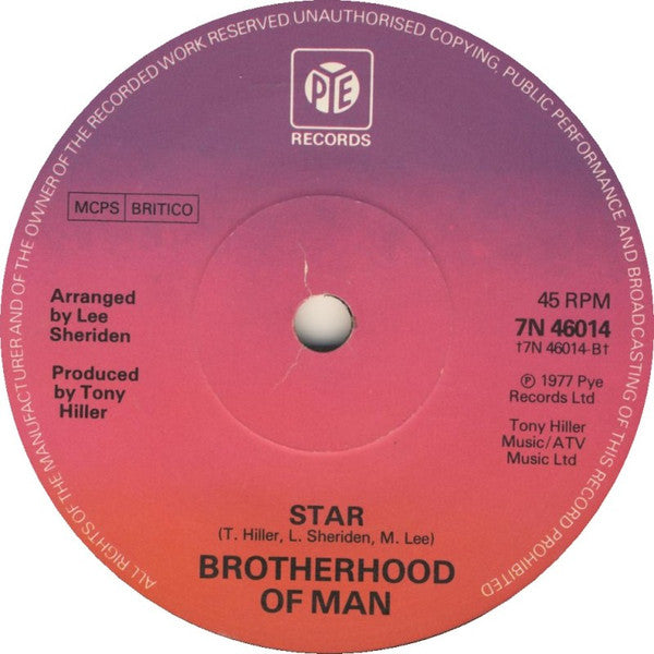 Brotherhood Of Man : Highwayman (7", Single, Sol)