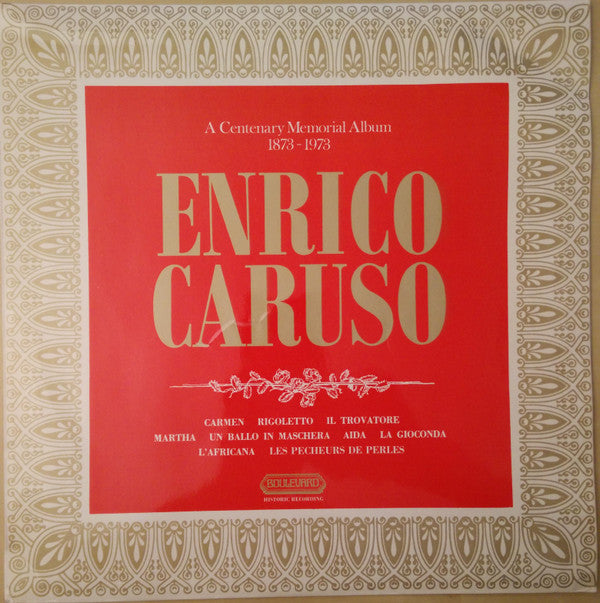 Enrico Caruso : A Centenary Memorial Album 1873-1973 (LP, Album, Comp)