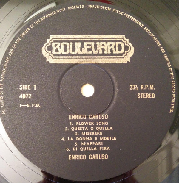 Enrico Caruso : A Centenary Memorial Album 1873-1973 (LP, Album, Comp)