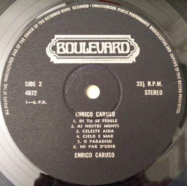 Enrico Caruso : A Centenary Memorial Album 1873-1973 (LP, Album, Comp)