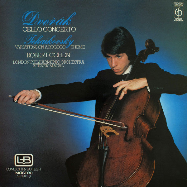 Antonín Dvořák, Pyotr Ilyich Tchaikovsky, Robert Cohen, London Philharmonic Orchestra, Zdeněk Mácal : Cello Concerto / Variations On A Rococo Theme (LP)