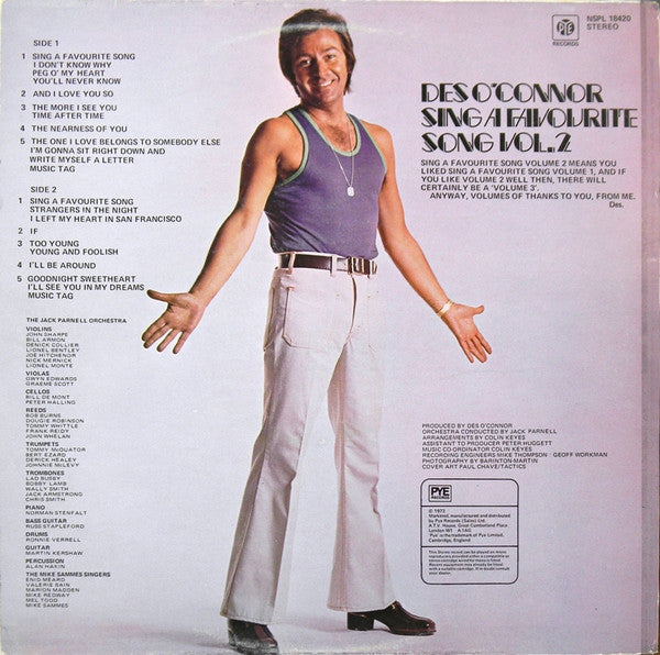 Des O'Connor : Des O'Connor Sing A Favourite Song Vol. 2 (LP, Comp)