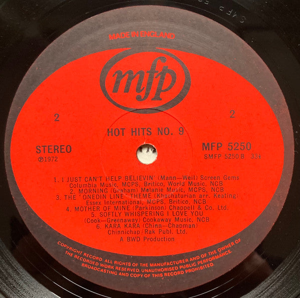Unknown Artist : Hot Hits 9 (LP)
