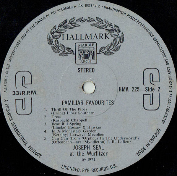 Joseph Seal : Familiar Favourites (LP)