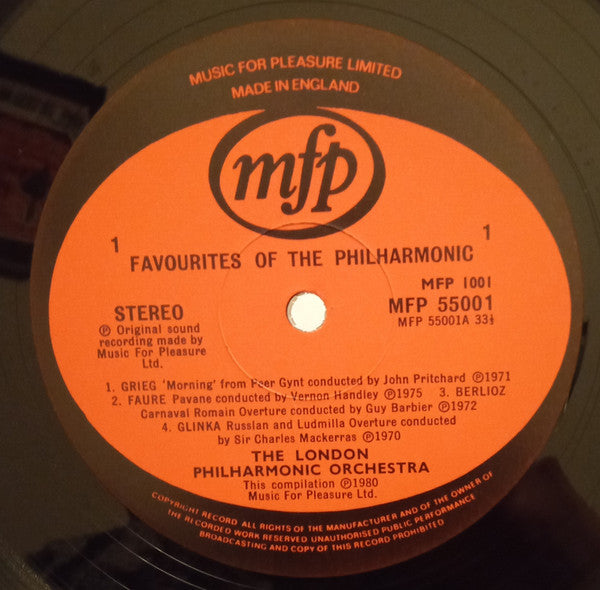 London Philharmonic Orchestra : Favourites Of The Philharmonic (2xLP, Comp)