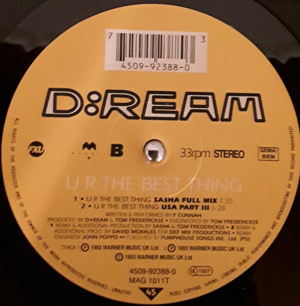D:Ream : U R The Best Thing (12")