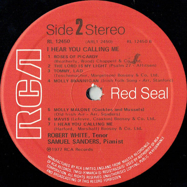 Robert White (3), Samuel Sanders (2) : I Hear You Calling Me (LP, Album, RM)