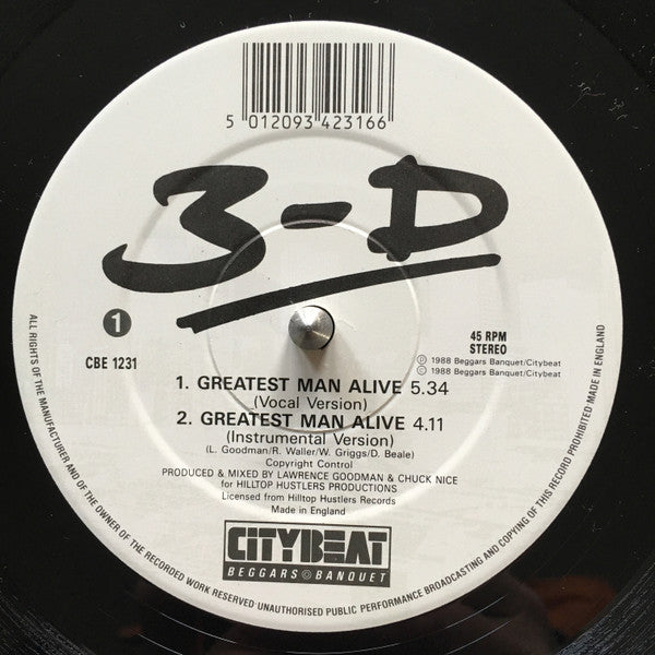 Three Times Dope : Greatest Man Alive / Straight Up (12")