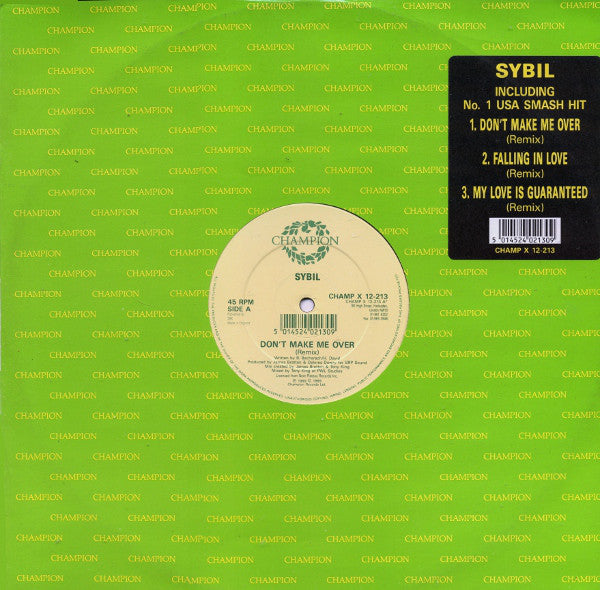 Sybil : Don't Make Me Over (Remix) (12", Orl)