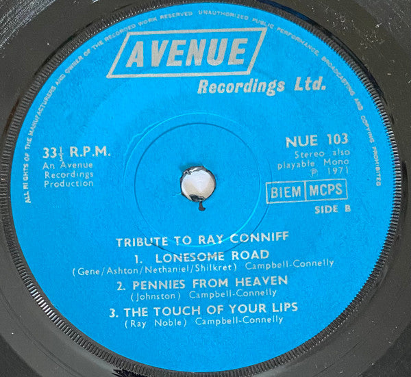 Unknown Artist : Tribute To Ray Conniff (7")