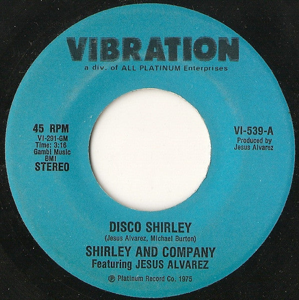 Shirley & Company : Disco Shirley (7", Single)