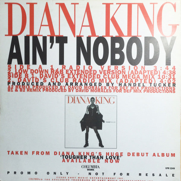 Diana King : Ain't Nobody (12", Promo)