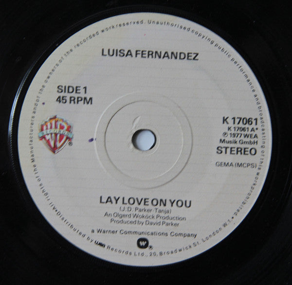 Luisa Fernandez : Lay Love On You (7", Single)