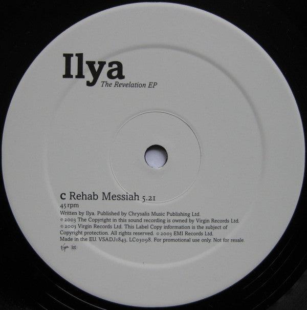 Ilya : The Revelation EP (2x10", EP, Promo)