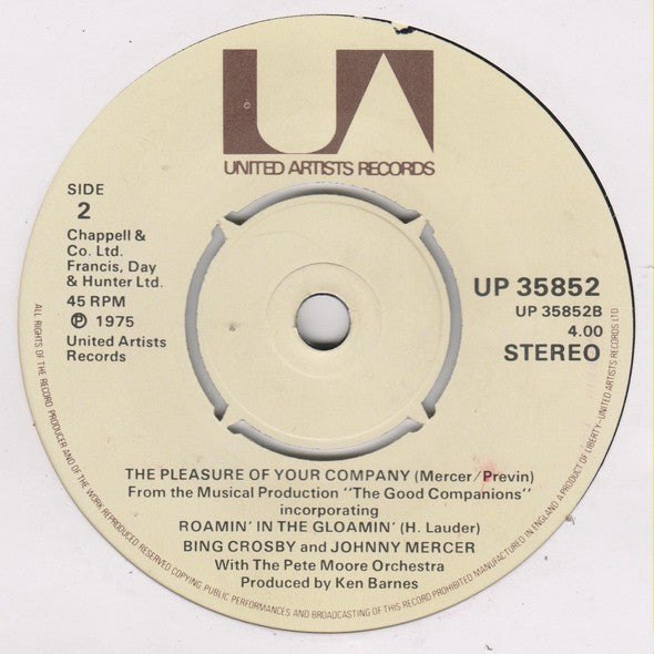 Bing Crosby : That's What Life Is All About (7", Single)