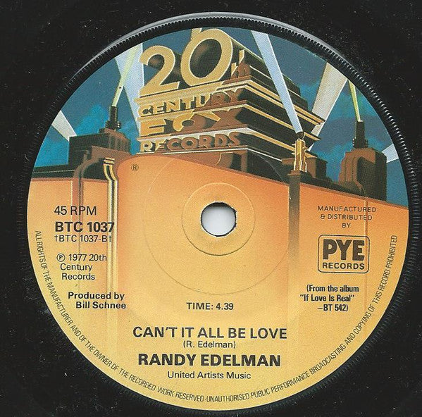 Randy Edelman : Today (7", Promo)