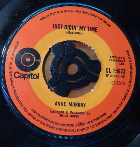 Anne Murray : Just Bidin' My Time / Days Of The Looking Glass (7", Single)