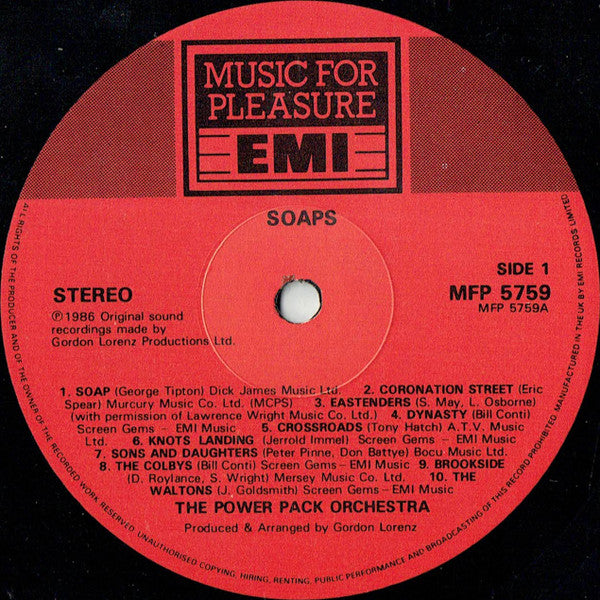 The Power Pack Orchestra : Soaps (LP, Album)