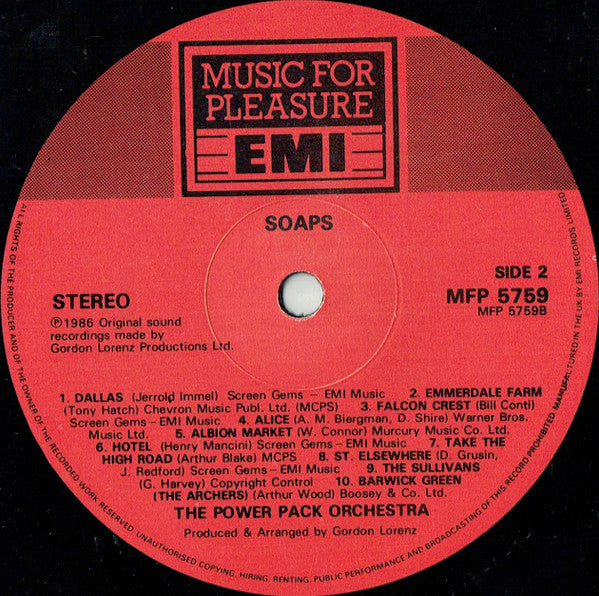 The Power Pack Orchestra : Soaps (LP, Album)