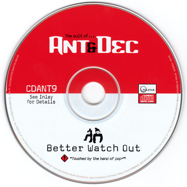 Ant & Dec : Better Watch Out (CD, Single, Ltd)