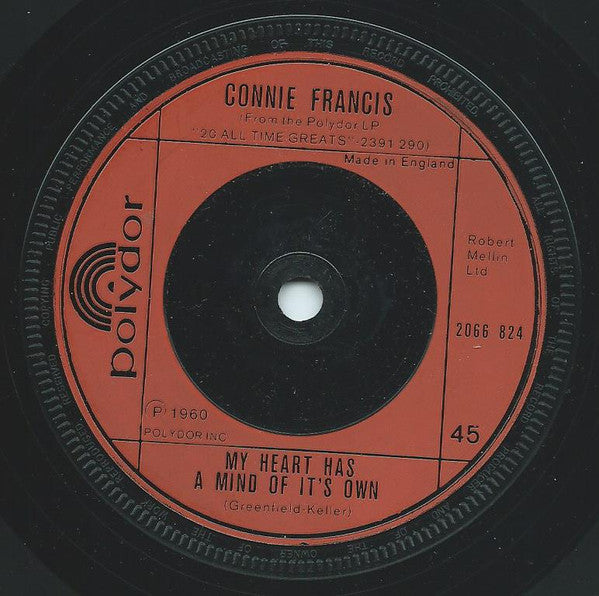 Connie Francis : V-A-C-A-T-I-O-N (7", Single)