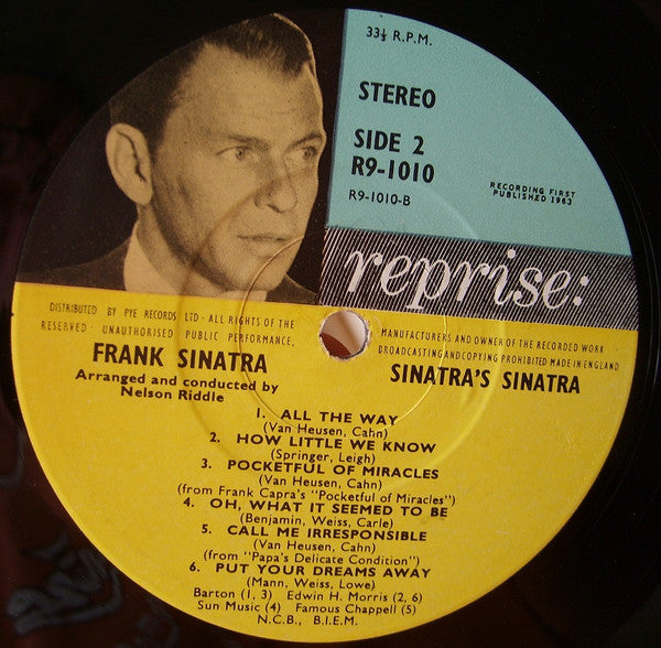Frank Sinatra : Sinatra's Sinatra : A Collection Of Frank's Favorites (LP, Album)